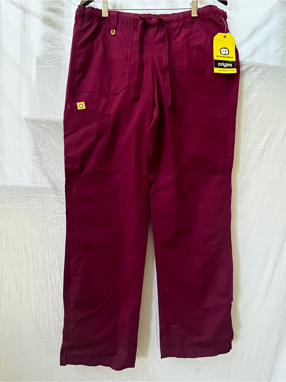 WonderWink Women's Straight Leg medical aesthetician Scrub Pants burgundy M